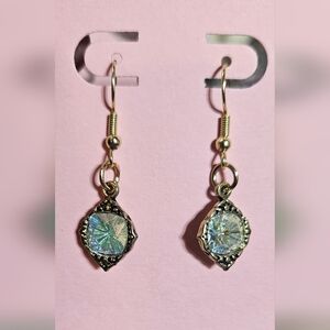 Handmade Gold Tone Fishhook Dangle Earrings